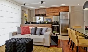 cozinha americana integrada sala