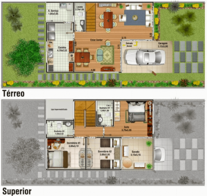 planta de casa duplex