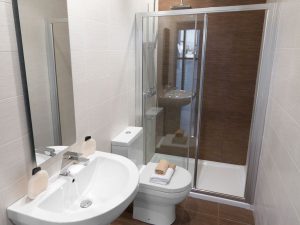 banheiro pequeno e harmonioso