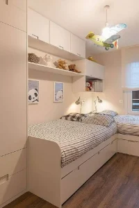 decoração-clean-para-quarto-sob-medida-solteiro-compartilhado-Foto-Casa-de-Valentina