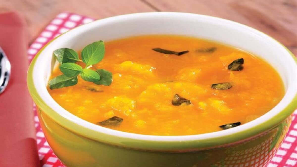 Sopas de Abóbora e Manjericão
