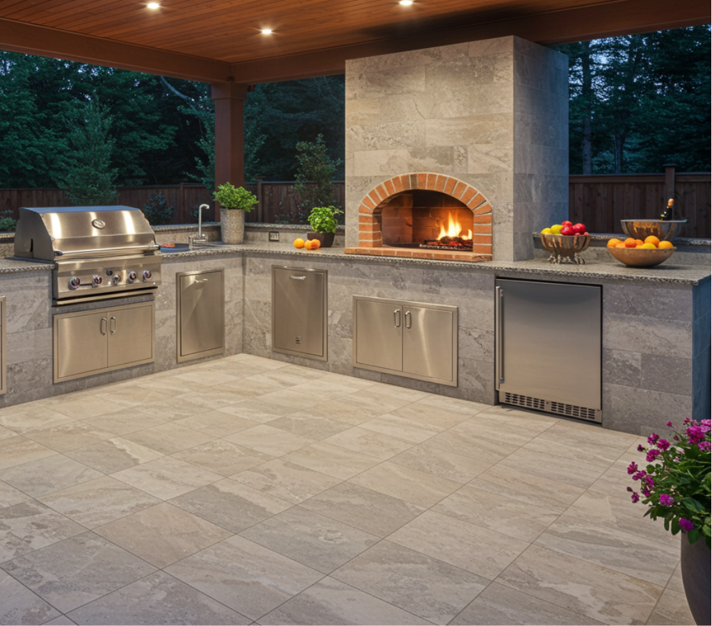 escolher o revestimento para área gourmet