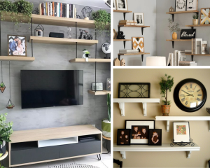 ideias de prateleiras para sala