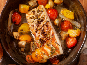 Filé de Linguado com Cogumelo