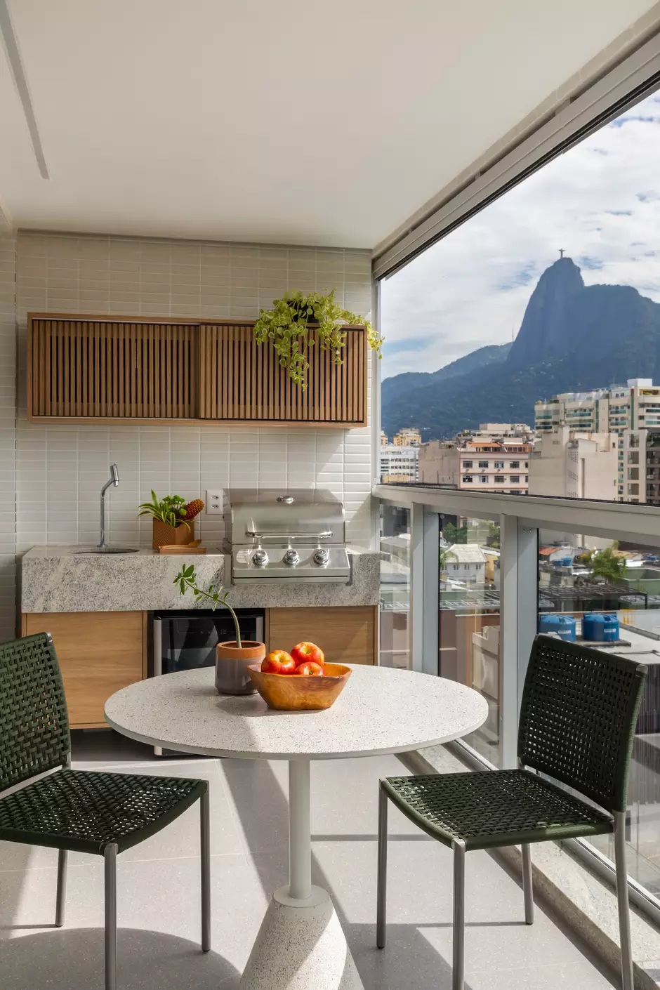 área gourmet pequena em sacada