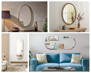 ideias de espelhos ovais na decoração