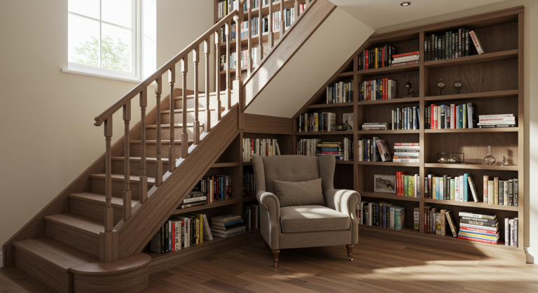 como usar o espaço embaixo da escada