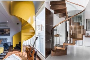 escada caracol inspirações