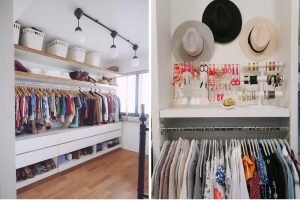 decorar e organizar closet aberto
