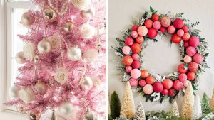 rosa é a cor tendência do natal 2024