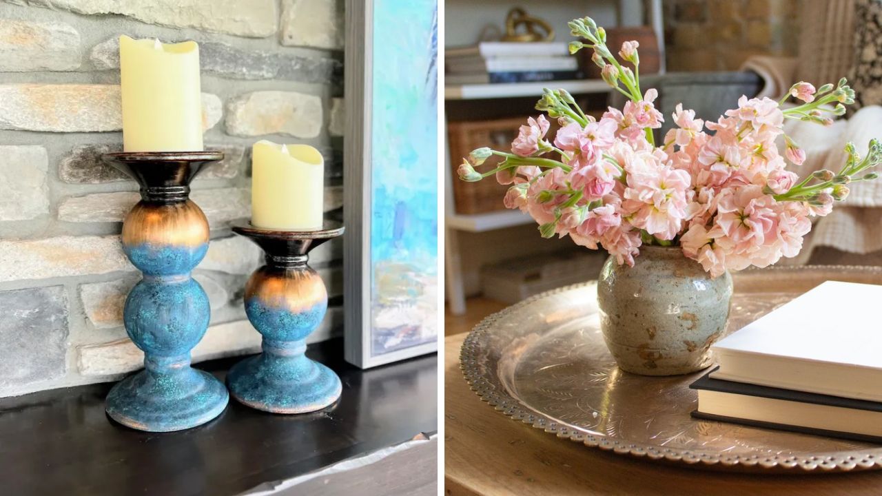 acessórios em prata ou bronze para decorar a casa