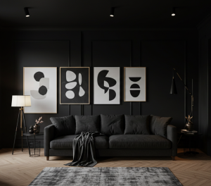 cor preta nas paredes