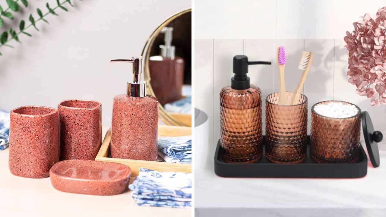 ideias de kits de acessórios de banheiro