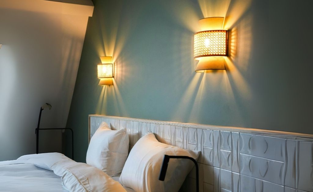 Arandelas recarregáveis quarto de casa decorado