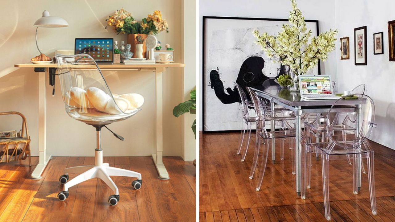 cadeiras transparentes na decoração