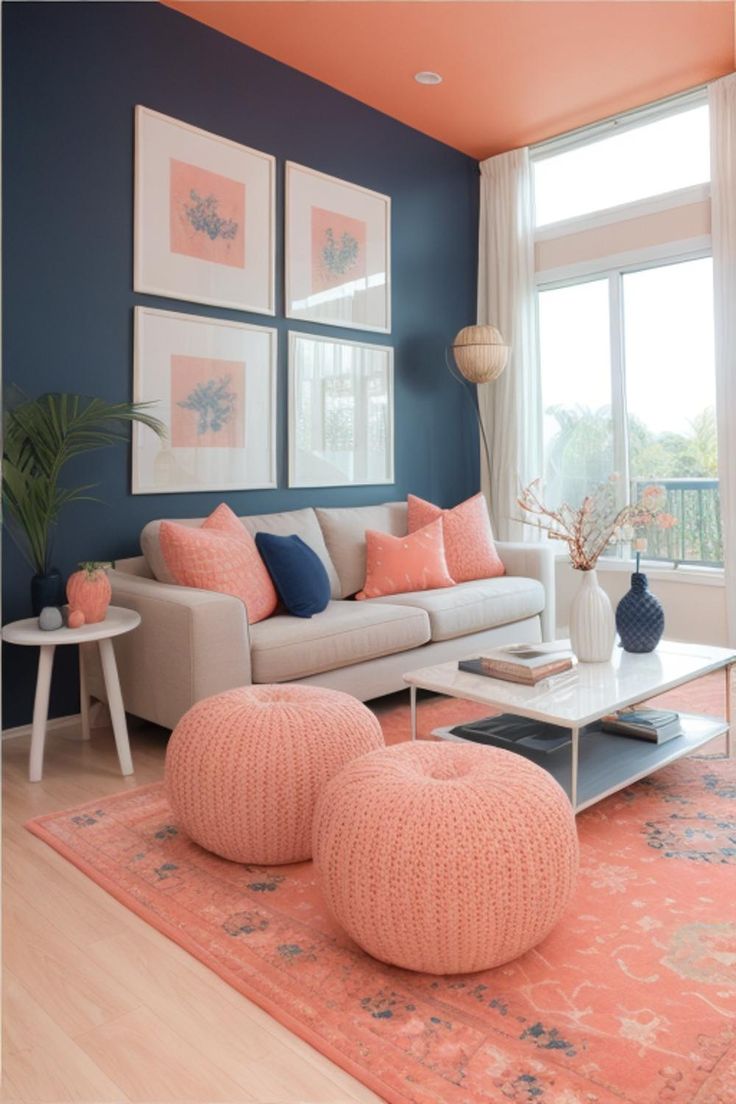 tons de azul decor sala