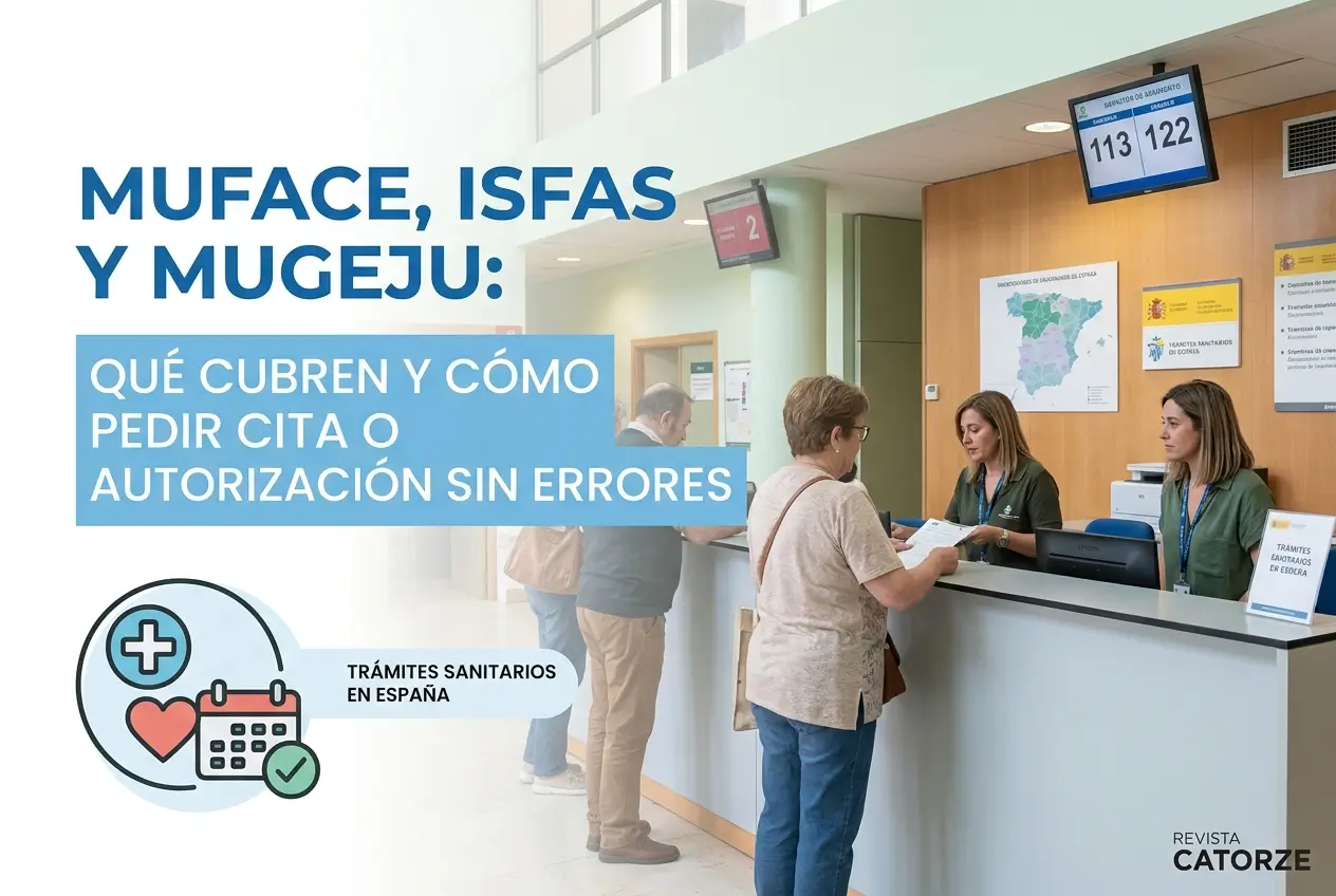 Área de recepção em clínica discutindo MUFACE e ISFAS