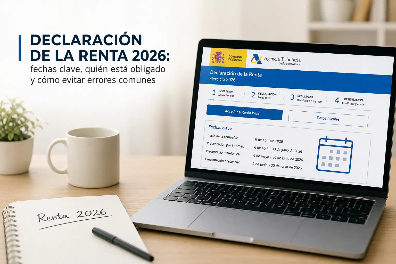 Declaración de la Renta 2026: fechas clave, quién está obligado y cómo evitar errores comunes